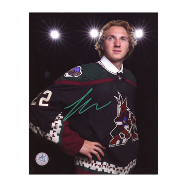 Logan Cooley Autographed Arizona Coyotes 8x10 Photo