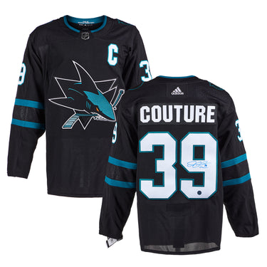 Logan Couture Signed San Jose Sharks Alternate adidas Jersey