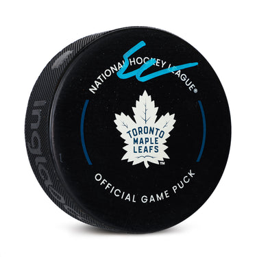 Easton Cowan Signed Toronto Maple Leafs Official Game Puck