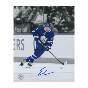 Easton Cowan Autographed Toronto Maple Leafs Game Action 8x10 Photo