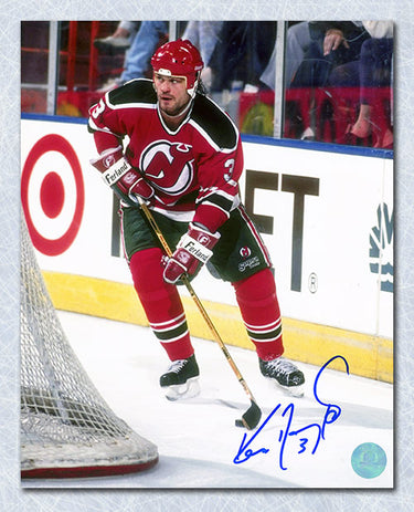 Ken Daneyko Autographed New Jersey Devils Puck Rush 8x10 Photo