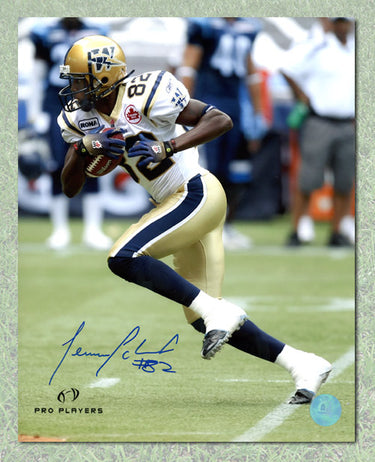 Terrence Edwards Autographed Winnipeg Blue Bombers 8x10 Photo