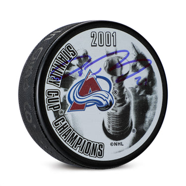 Peter Forsberg Signed Colorado Avalanche 2001 Stanley Cup Champions Puck