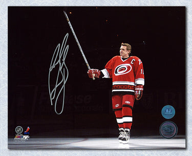 Ron Francis Signed Carolina Hurricanes Banner Retirement 8x10 Photo