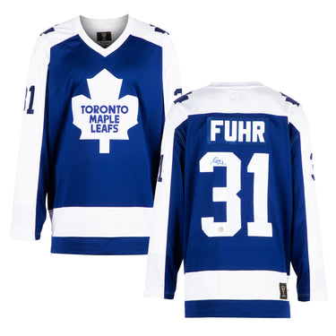 Grant Fuhr Autographed Toronto Maple Leafs Fanatics Throwback Jersey