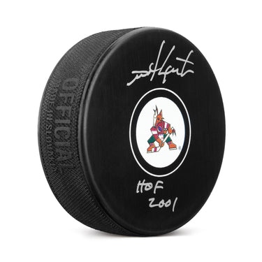 Mike Gartner Autographed Phoenix Coyotes Hockey Puck with HOF Note