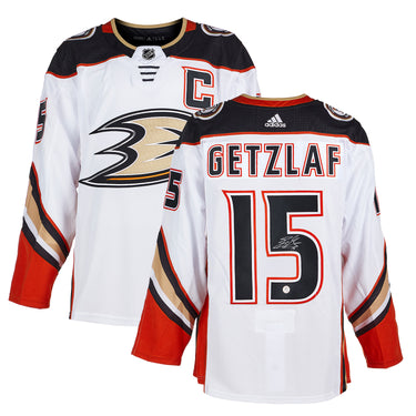 Ryan Getzlaf Signed Anaheim Ducks White adidas Jersey