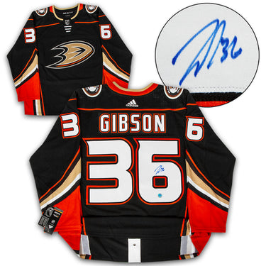 John Gibson Autographed Anaheim Ducks adidas Jersey