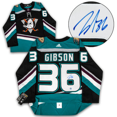 John Gibson Signed Anaheim Ducks Alternate adidas Jersey