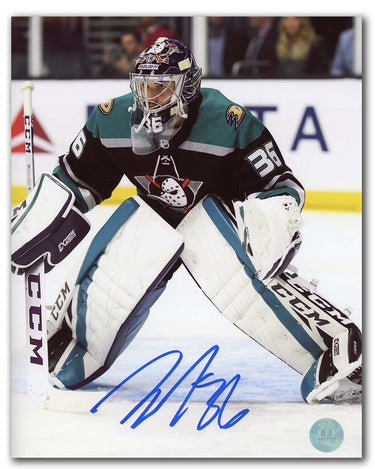 John Gibson Autographed Anaheim Ducks 8x10 Photo