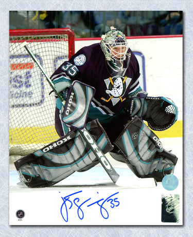 JS Giguere Anaheim Mighty Ducks Autographed Goalie 8x10 Photo