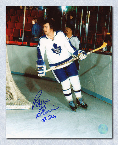 Brian Glennie Signed Toronto Maple Leafs Game Action 8x10 Photo
