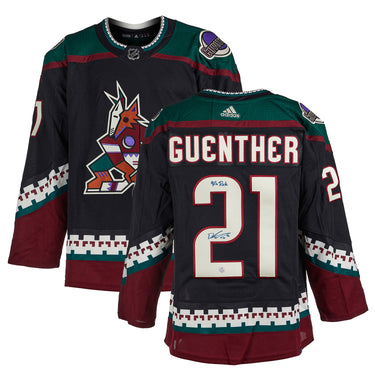 Dylan Guenther Arizona Coyotes Signed Draft Day adidas Jersey with 9th Pick Note