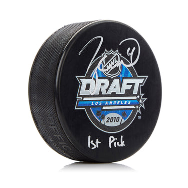 Taylor Hall Signed 2010 NHL Entry Draft Puck with 1st Pick Note
