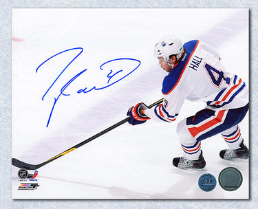 Taylor Hall Signed Edmonton Oilers Attack Zone 8x10 Photo