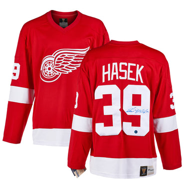 Dominik Hasek Signed Detroit Red Wings Throwback Breakaway Jersey