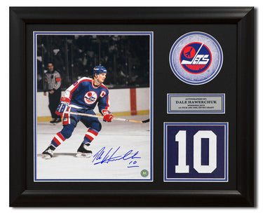 Dale Hawerchuk Signed Winnipeg Jets Game Day Number 20x24 Frame