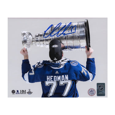 Victor Hedman Signed Tampa Bay Lightning Stanley Cup 8x10 Photo