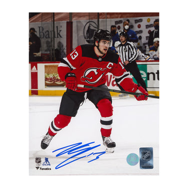 Nico Hischier Autographed New Jersey Devils 8x10 Photo
