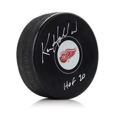 Ken Holland Signed Detroit Red Wings Hockey Puck with HOF Note