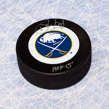 Phil Housley Autographed Buffalo Sabres Hockey Puck with HOF Note