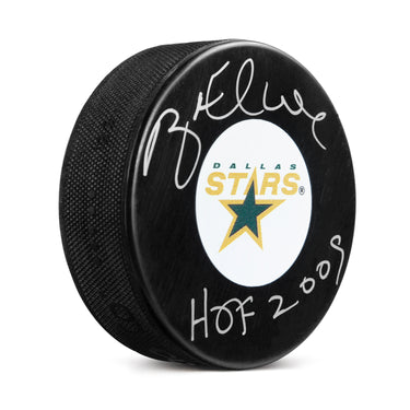 Brett Hull Autographed Dallas Stars Retro Autograph Model Inglasco puck