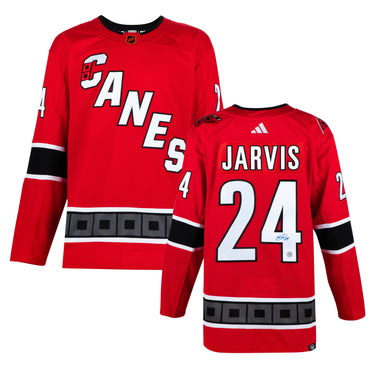 Seth Jarvis Signed Carolina Hurricanes Reverse Retro 2.0 adidas Jersey