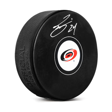 Seth Jarvis Autographed Carolina Hurricanes Hockey Puck