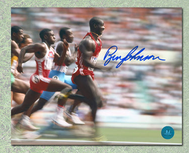 Ben Johnson Canada Autographed Olympic Games Running Fast 8x10 Photo