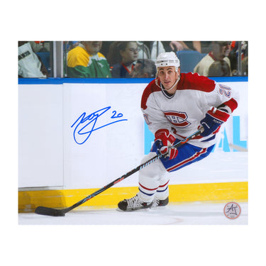 Mike Johnson Signed Montreal Canadiens Puck Rush 8x10 Photo