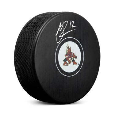 Mike Johnson Signed Phoenix Coyotes Kachina Logo Puck