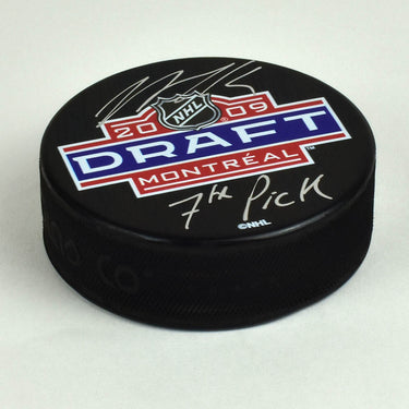 Nazem Kadri Signed 2009 NHL Entry Draft Puck with 7th Pick Note
