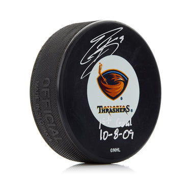 Evander Kane Atlanta Thrashers Signed & Dated 1st NHL Goal Puck