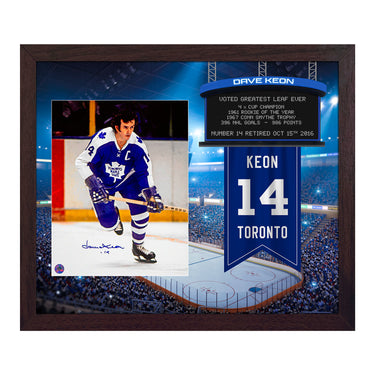 Dave Keon Autographed Maple Leafs Retired Number Graphic 23x27 Frame