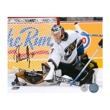 Olaf Kolzig Signed Washington Capitals Kick Save 8x10 Photo