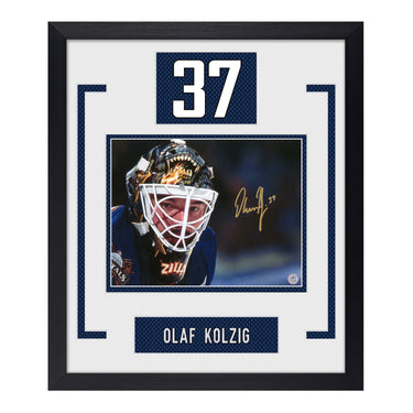 Olaf Kolzig Signed Washington Capitals Authentic Number 23x27 Frame