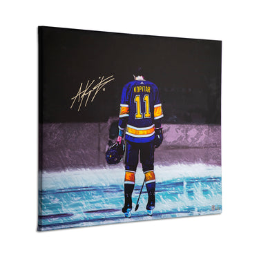 Anze Kopitar Signed Los Angeles Hockey Reverse Spotlight 26x32 Art Canvas