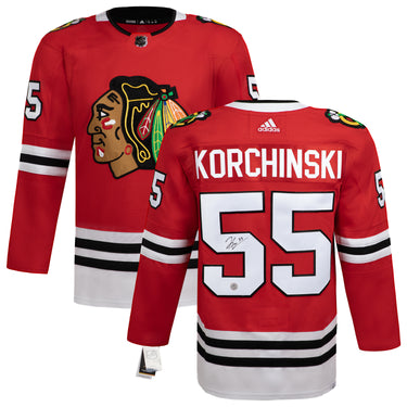 Kevin Korchinski Autographed Chicago Blackhawks Red adidas Jersey