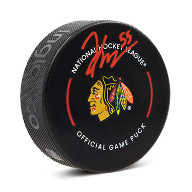 Kevin Korchinski Autographed Chicago Blackhawks Official Game Puck