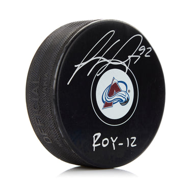 Gabriel Landeskog Signed Colorado Avalanche Puck with ROY Note