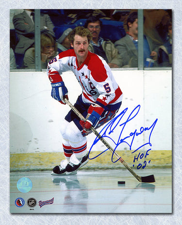 Rod Langway Autographed Washington Capitals Home Ice 8x10 Photo