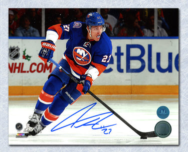 Anders Lee Signed New York Islanders Puck Rush 8x10 Photo