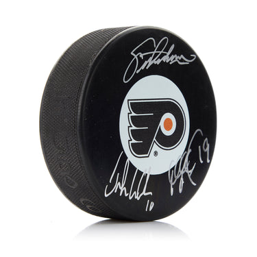 Philadelphia Flyers Triple Signed Legion Of Doom Line Puck