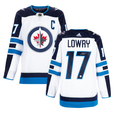 Adam Lowry Autographed Winnipeg Jets White adidas Jersey