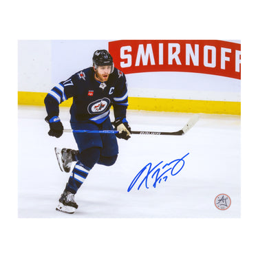 Adam Lowry Signed Winnipeg Jets Elevated Angle 8x10 Photo