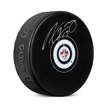 Adam Lowry Autographed Winnipeg Jets Hockey Puck