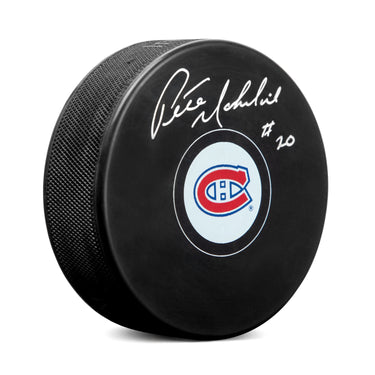 Pete Mahovlich Autographed Montreal Canadiens Hockey Puck