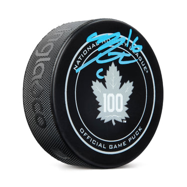 Mitch Marner Signed Toronto Maple Leafs 100th Anniversary Official Game Puck