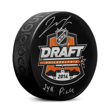 Jared McCann Signed 2014 NHL Entry Draft Puck with 24th Pick Note