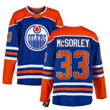 Marty McSorley Signed Edmonton Oilers Throwback Breakaway Jersey